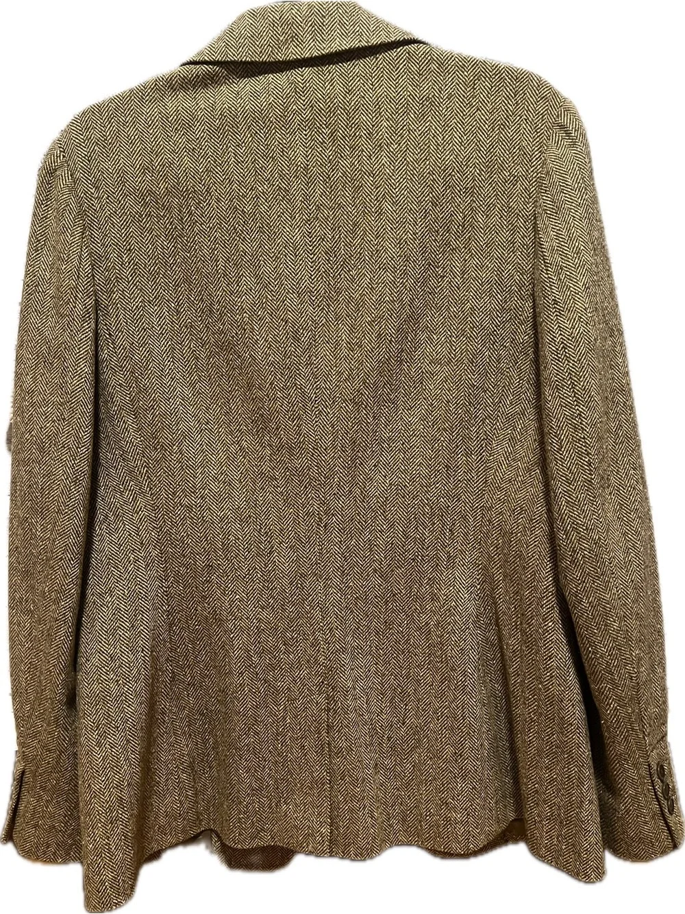 Eddie Bauer Herringbone Tweed Blazer Silk Wool Blend - Picture 2 of 7